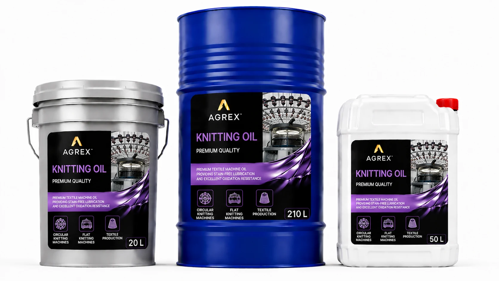 AGREX Textile Machine Knitting & Needle Oil package